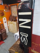 Folk Art Vintage hand painted IN wooden sign