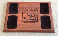 Zippo CAMEL Lighter 4 Piece Set Wooden Display Board Cigarettes Benson Marlboro