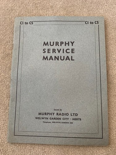 Murphy service manual to - murphy, ci