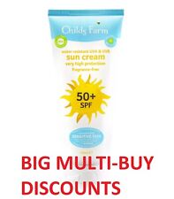 Childs Farm Baby Kids SPF50 Sun Lotion Cream Tube Sensitive Unfragranced 100ml