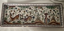 Vintage Hand Painted Long Serving Platter Tray Portugal Cumbria Signed