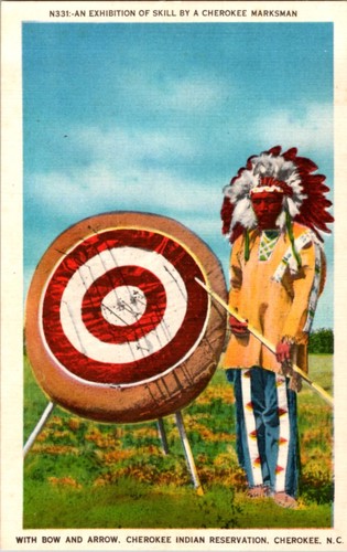 Cherokee postcard - cherokee, nc