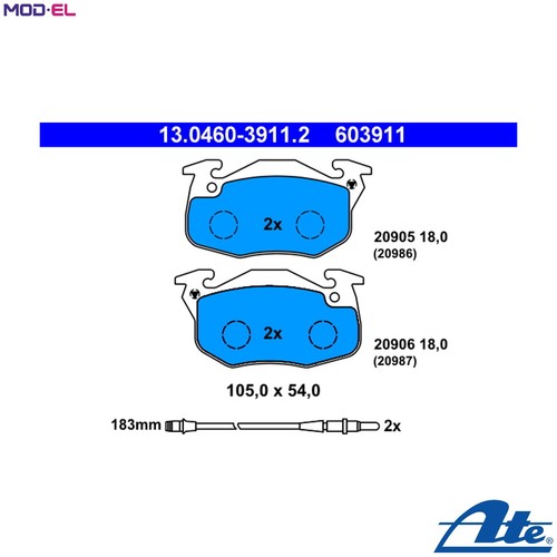 Brake pad set - pad,