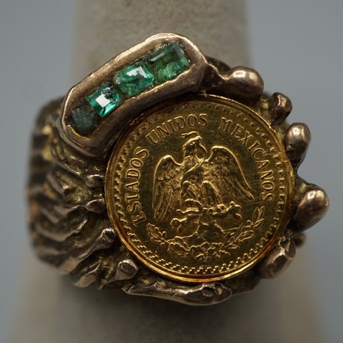 Gold mexican dos pesos - mexican, coin