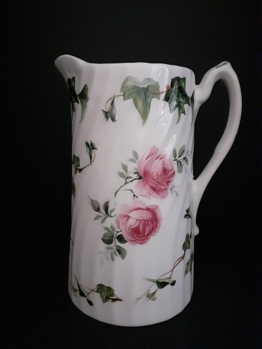 Vintage floral ceramic - floral, pitcher