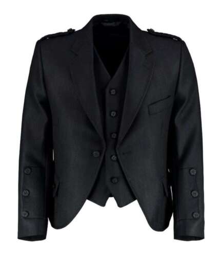 Scottish black wool argyle - scottish,