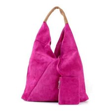 Women's Slouch Genuine Suede Leather Shoulder Tote Bag Ladies Shoulder HandBags