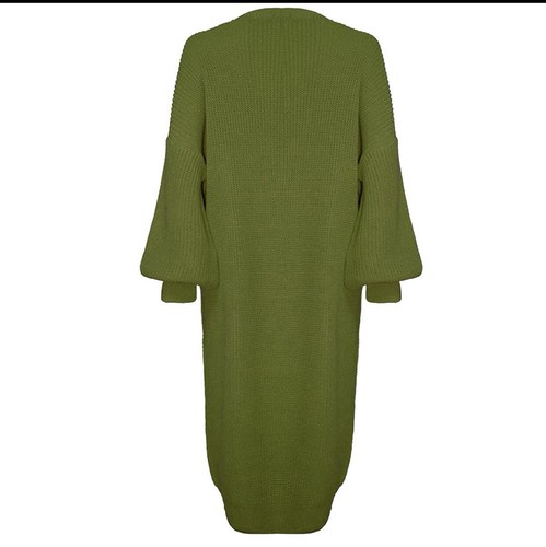 Long balloon sleeve cardigan - balloon,
