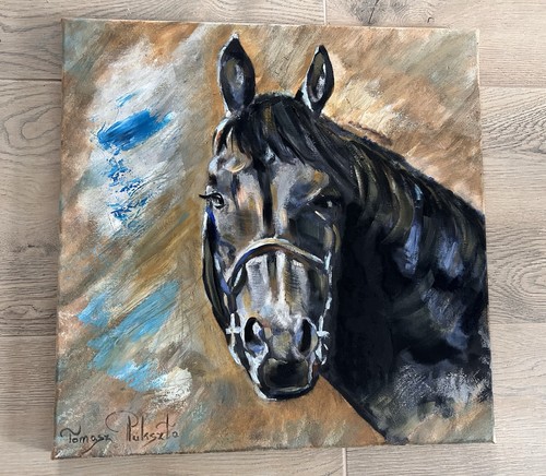 Original oil painting horse - painting,