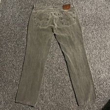Levi's Premium 511 Corduroy Trousers Grey Slim Fit Straight Leg Fit As 33W x 29L