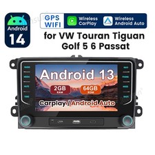 64G Apple Carplay For VW GOLF Polo MK6 7" Car stereo Radio Android 13 Player GPS