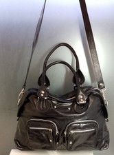 Hobbs Black Leather Hobo Bag