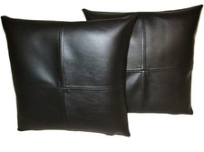 2 Black Check Faux Leather