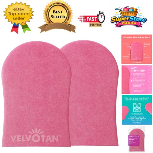 Pink double sided tanning mitt - tanning,