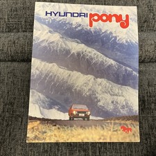 HYUNDAI PONY SALES BROCHURE UK Market 1980/81