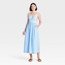 Women's V-Neck Maxi Dress - A