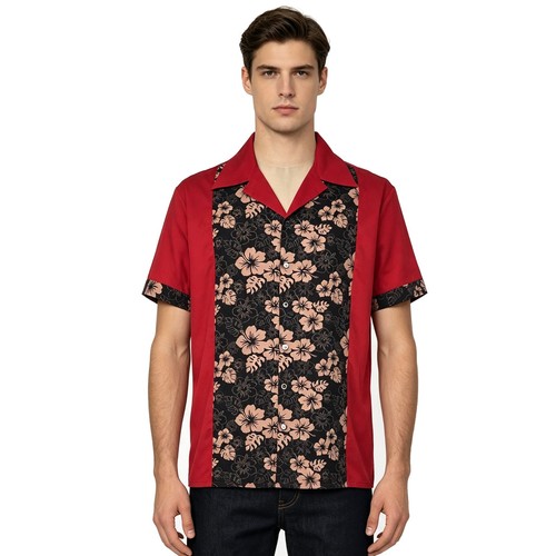 Mens bowling shirt hawaiian - bowling,
