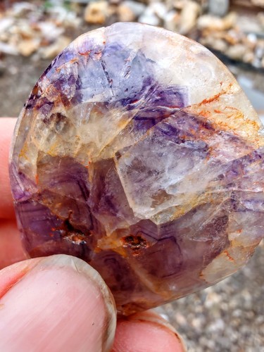 Blue john fluorite crystal - blue,