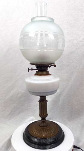 Victorian oil lamp duplex - oil,