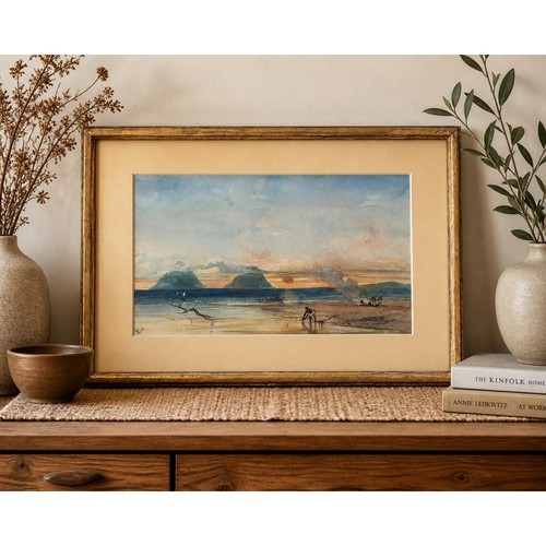 Vintage art tropical coastal - vintage,