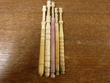 5 Lovely Antique  Bovine bone Lace bobbins #1
