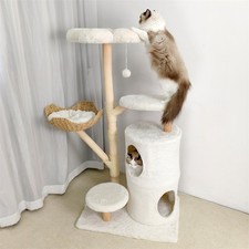56" Solid Wood Cat Tree
