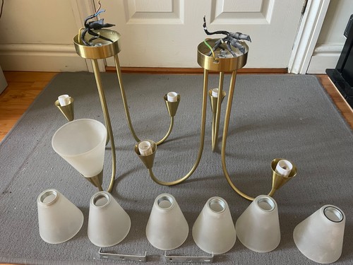 Ceiling lights pair gold - lights,