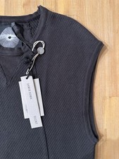 Damir Doma Silent Anthracite Black Cotton Muscle Tank Dress Size M New