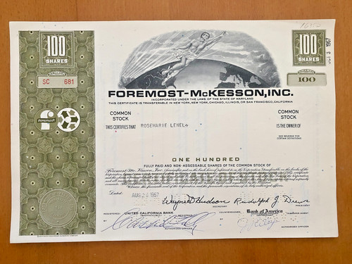 Vintage 1967 stock share - vintage,