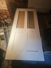 ✅ Internal Pre Finished 4 Panel 2L Glazed Fire Rated (?FD30) Door 33x78In 44mm