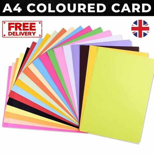 Coloured card sheets paper - coloured,