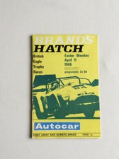 MOTOR RACING BRANDS HATCH BRITISH EAGLE TROPHY PROGRAMME EASTER 11.04. 1966