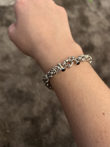 925 silver byzantine bracelet - 925,