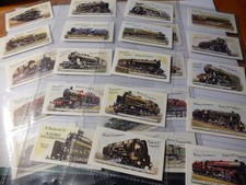 Old Full Set 26 Taddy & Co Cigarette Cards Railway Locomotive Trains In Folder