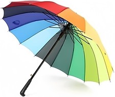 Rainbow golf large umbrella - rainbow,