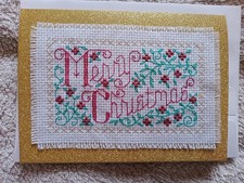 Hand Cross Stitched Christmas