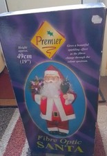 Premier 19in Fibre Optic Light Up Santa Clause Runs On 12v Transformer inc Boxed