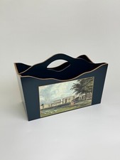 Vintage Wooden Magazine Rack Decoupage, Landscape Design