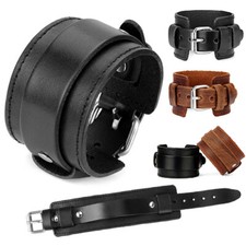 Wide cuff leather - wide, wristband