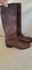 Duoboots Brown Knee High Leather Upper And Sole Slim Calf Boots Eur 39 Size 6