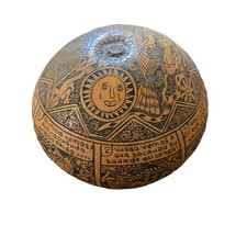Hand Carved Peruvian Gourd rattle Intricate Storytelling Gourd Art Detailed 