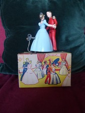Vintage Fifties Clockwork DANCING CINDERELLA & PRINCE CHARMING  Mint BOX Brimtoy