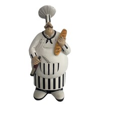 Chef Kitchen Decor With Bread And Wine VGUC Preowned