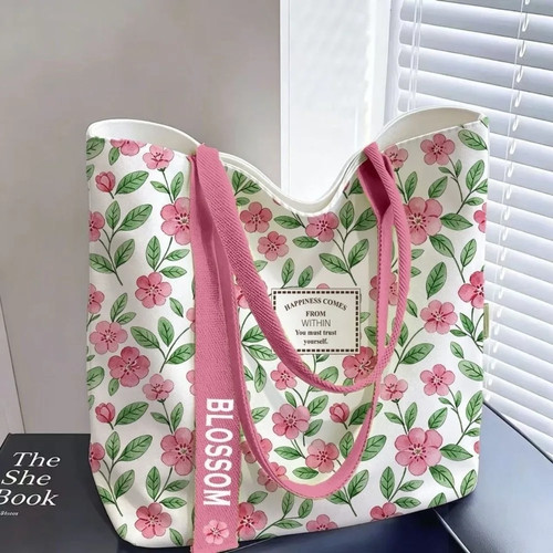 Casual canvas tote bag open - casual,