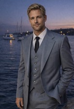 VNTG Blue W/Tan Stripes