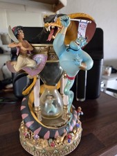 Disney 1992 Snow Globe Musical  Show Aladdin Hourglass Design