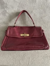 Episode Burgundy Leather Bag Shoulder Handbag Lock Closure