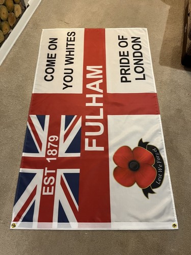 Fulham flag 5ft 3ft - fulham,