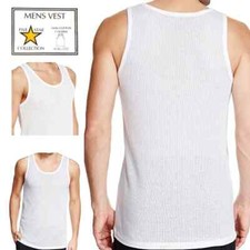 Mens White Vests 100% Cotton