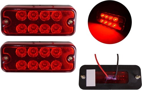 Red rear side marker lights - side,